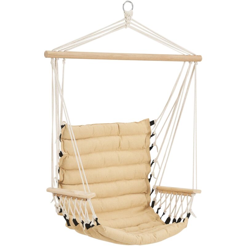 foto del prodotto helloshop26 sedile sospeso bariloche con braccioli portata fino a 100 kg beige 030008289