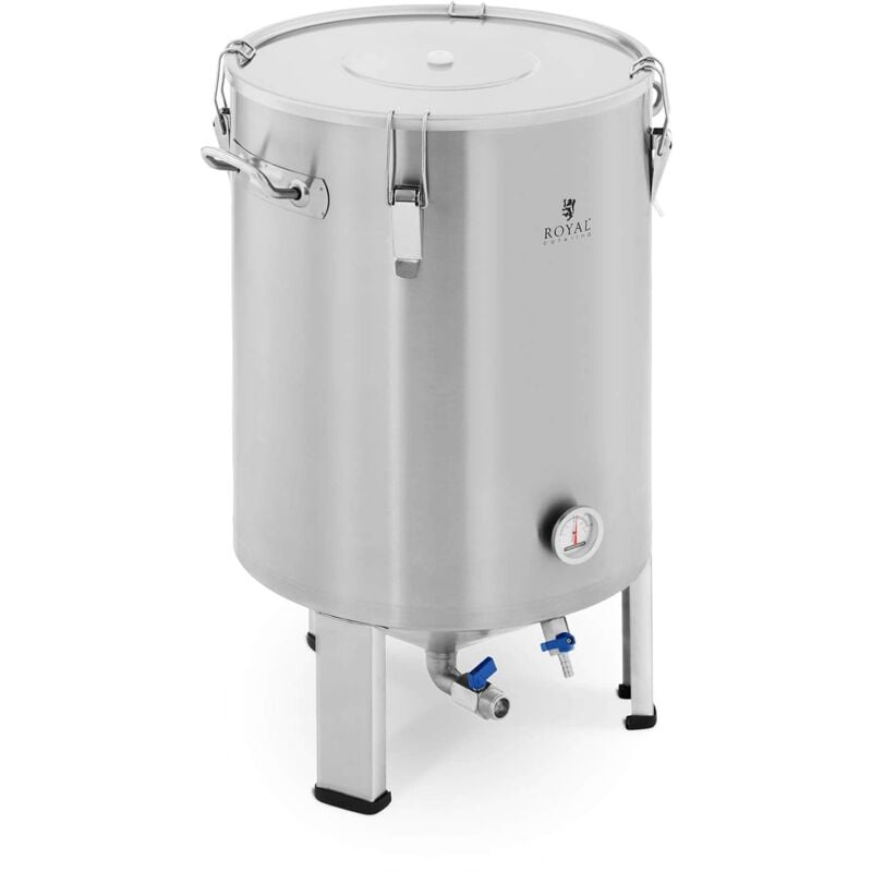 foto del prodotto helloshop26 serbatoio di fermentazione conico per fermentatore di birra in acciaio inossidabile 60 litri, intervallo di temperatura 0 40 c,