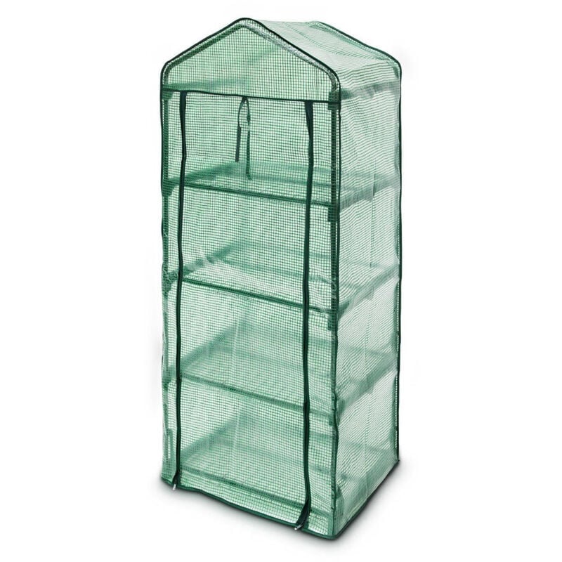 foto del prodotto helloshop26 serra da giardino in metallo 70 x 160 x 50 cm pianta da giardinaggio in plastica 1613004