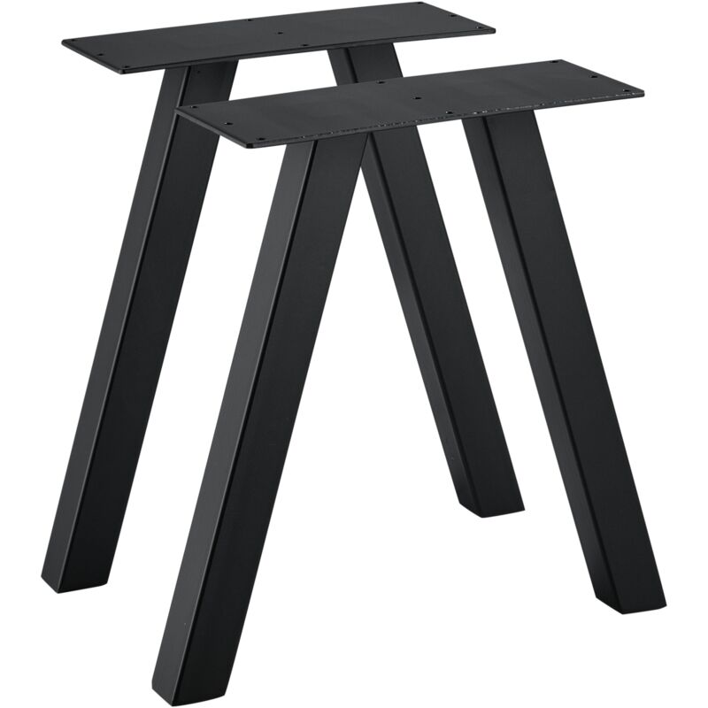foto del prodotto helloshop26 set di 2 gambe da tavolo per mobili in metallo 40 cm nere