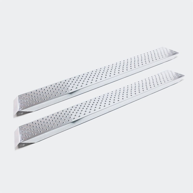 foto del prodotto helloshop26 set di 2 rampe di carico binario di collisione in acciaio zincato 160 x 22,5 cm fino a 400 kg grigio