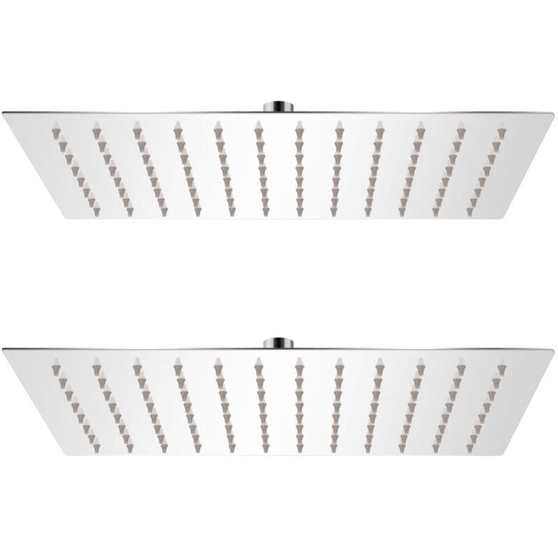foto del prodotto helloshop26 set di 2 soffioni doccia rettangolari a immersione 20x30 cm in acciaio inox
