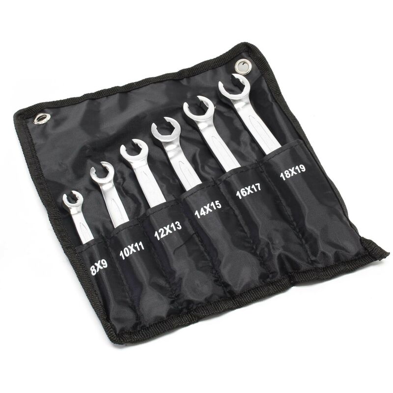 immagine 0 del prodotto helloshop26 set di 6 chiavi per tubi freno chiave per tubo freno ad anello piatto da 8 19 mm