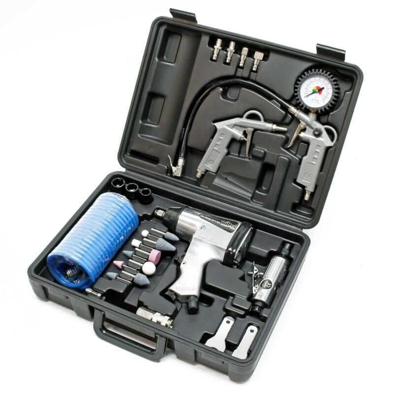 foto del prodotto helloshop26 - set di utensili pneumatici da 71 pezzi, smerigliatrice con manometro per avvitatore a percussione 160002869