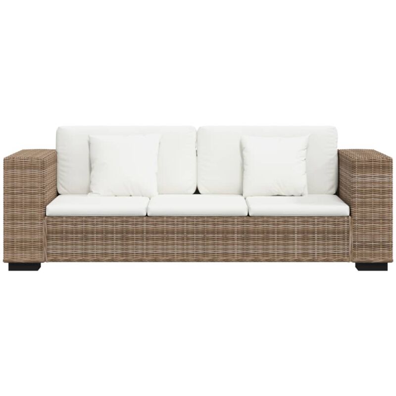 foto del prodotto helloshop26 - set divano letto a 3 posti soggiorno letto trasformabile per ospiti divano letto pieghevole per soggiorno casa posti per interni 8 pezzi vero rattan 020018902