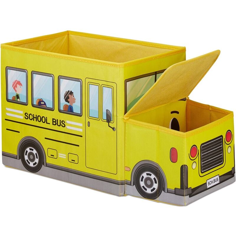 foto del prodotto helloshop26 sgabello pouf cassapanca portagiochi pouf pieghevole per bambini giallo 1300028123