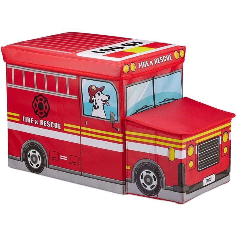 foto del prodotto helloshop26 sgabello pouf cassapanca portagiochi pouf pieghevole per bambini rosso 1300028125