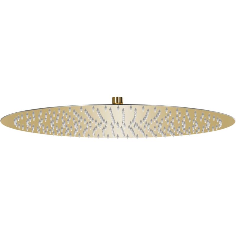 foto del prodotto helloshop26 soffione doccia a pioggia in acciaio inox 50 cm tondo oro