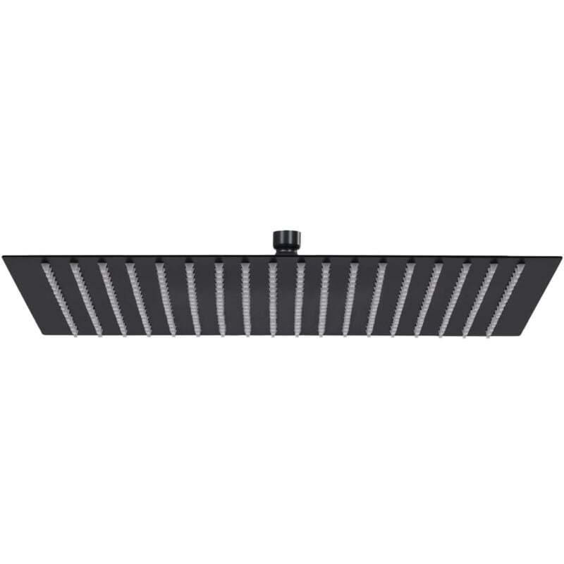 foto del prodotto helloshop26 soffione doccia a pioggia, soffione doccia, soffione doccia, accessorio da bagno, in acciaio inox, quadrato 50 x 50 cm, nero