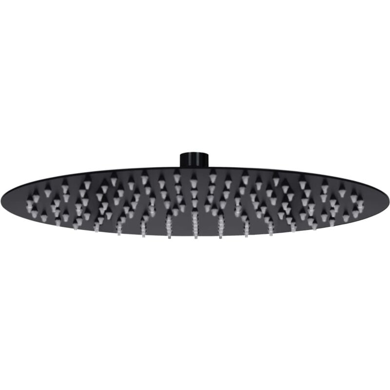 foto del prodotto helloshop26 soffione doccia a pioggia, soffione doccia, soffione doccia, accessorio per il bagno, acciaio inossidabile, rotondo, 30 cm, nero