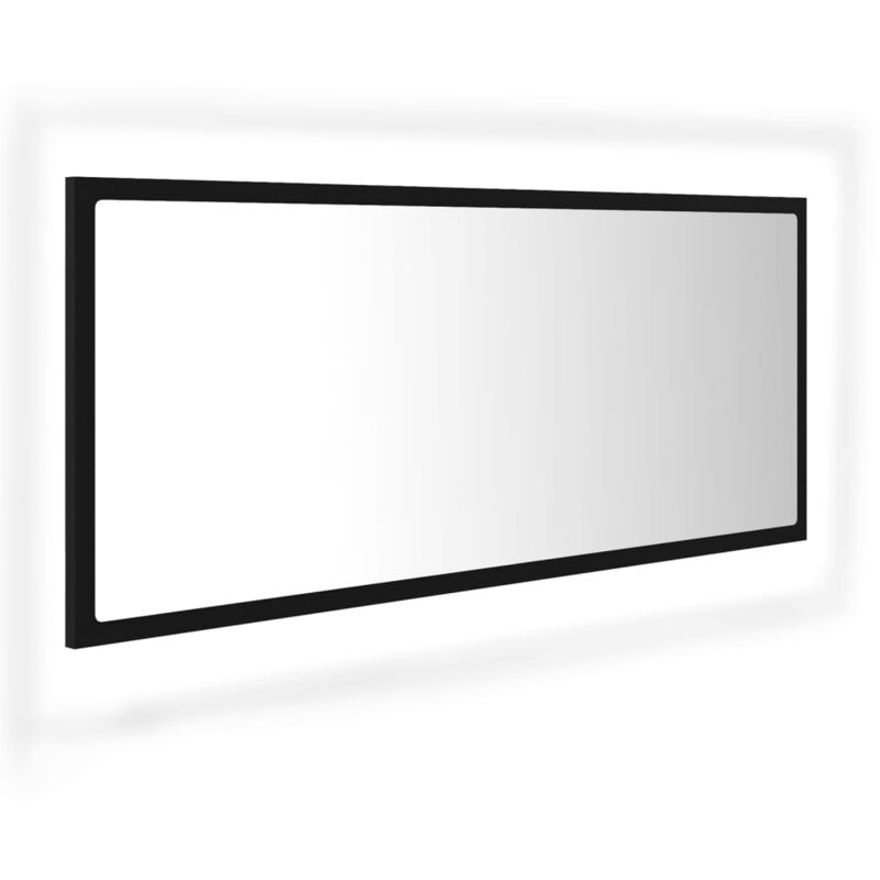 foto del prodotto helloshop26 - specchio da bagno a led 100 x 8,5 x 37 cm acrilico nero 020006994