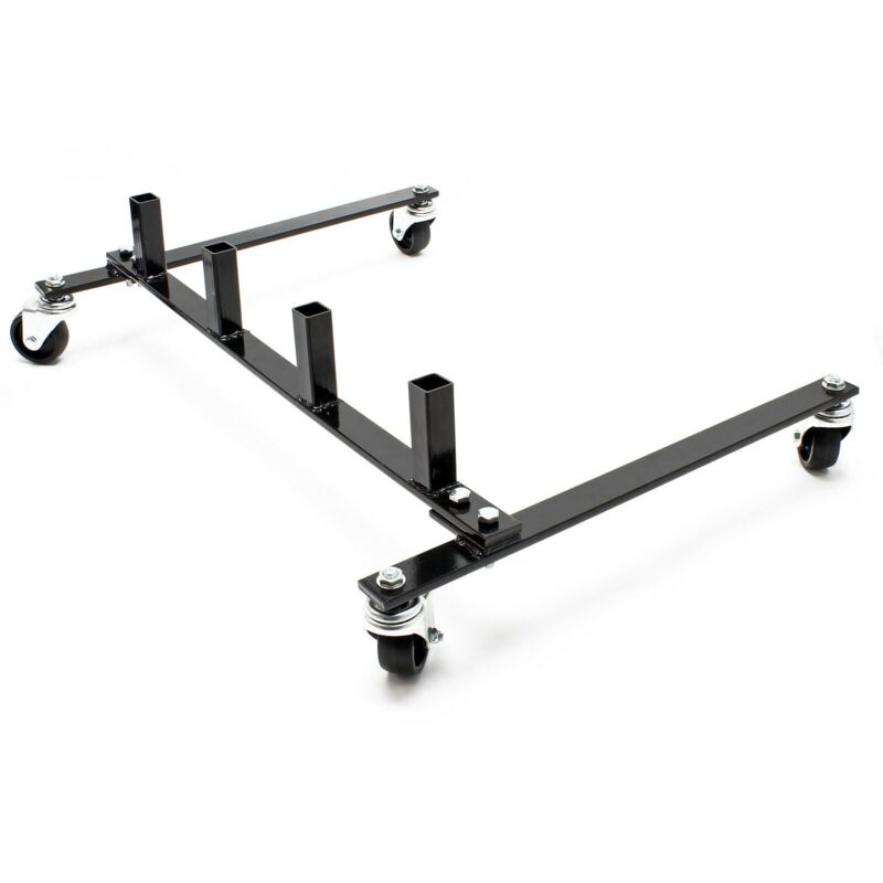 foto del prodotto helloshop26 supporto mobile per rack di stoccaggio per 4 carrelli con martinetto idraulico rack di trasporto 160002928