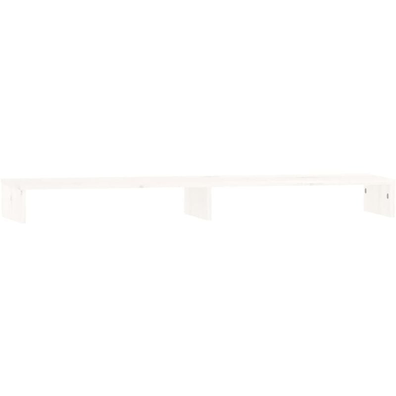 foto del prodotto helloshop26 - supporto per monitor 100 x 27 x 10 cm legno massello di pino bianco 020004460