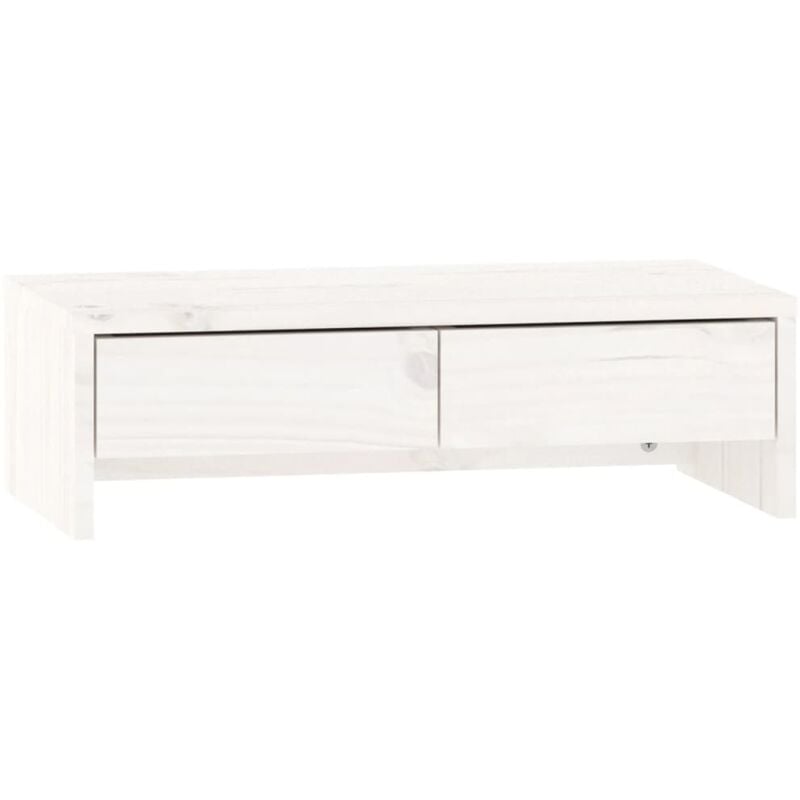 foto del prodotto helloshop26 supporto per monitor 50 x 27 x 15 cm in legno massello di pino bianco