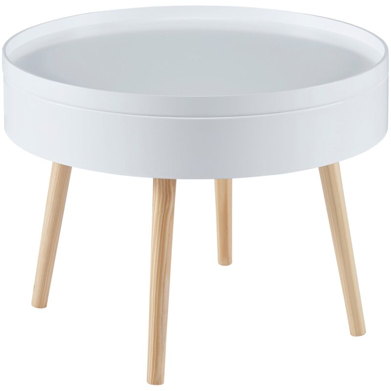 foto del prodotto helloshop26 tavolino con piano smontabile 45 x 60 cm bianco 030008427