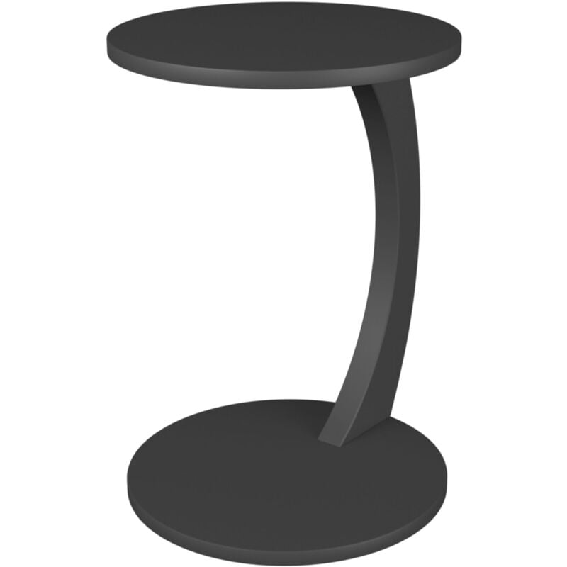 foto del prodotto helloshop26 tavolino rotondo su rotelle 56 x 38 cm grigio 030008666