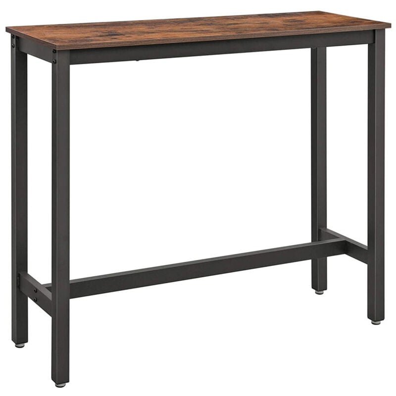foto del prodotto helloshop26 tavolo da bar tavolo alto tavolo da cucina pregiato 120 x 40 x 100 cm tavolo da pranzo con robusta struttura in metallo facile