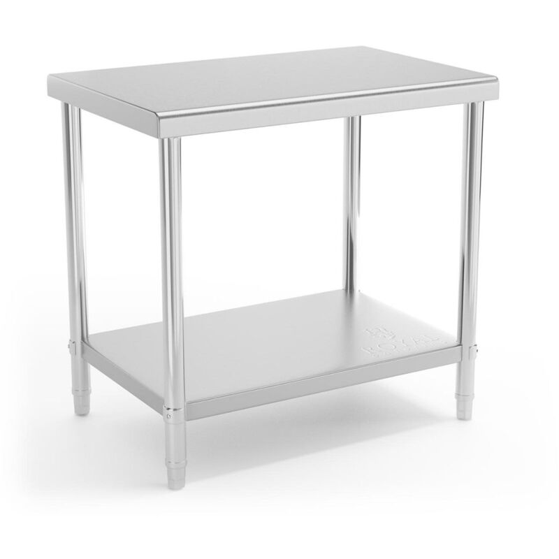 foto del prodotto helloshop26 tavolo da lavoro cucina professionale acciaio inox 90 x 60 cm portata 210 kg 140003666