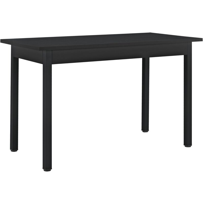 foto del prodotto helloshop26 tavolo da pranzo tavolo da pranzo tavolo da cucina scrivania mdf acciaio impiallacciato 120 x 60 x 75 cm nero 030004295