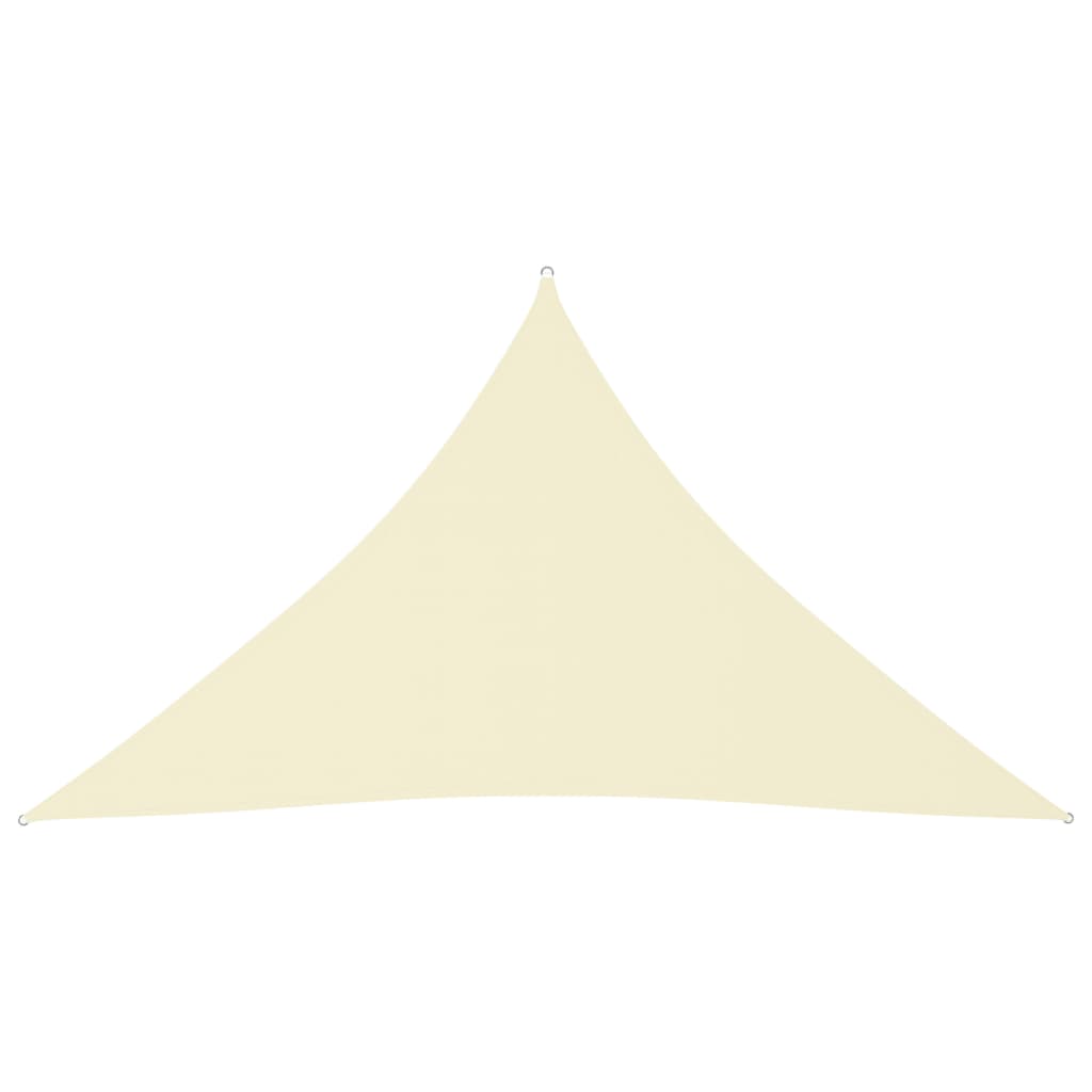 foto del prodotto helloshop26 telo parasole vela parasole triangolare tessuto oxford 2,5 x 2,5 x 3,5 mt crema 020009798