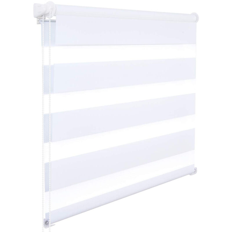foto del prodotto helloshop26 tenda a rullo giorno e notte zebra doppio strato avvolgibile 100x220 cm bianco 190000853