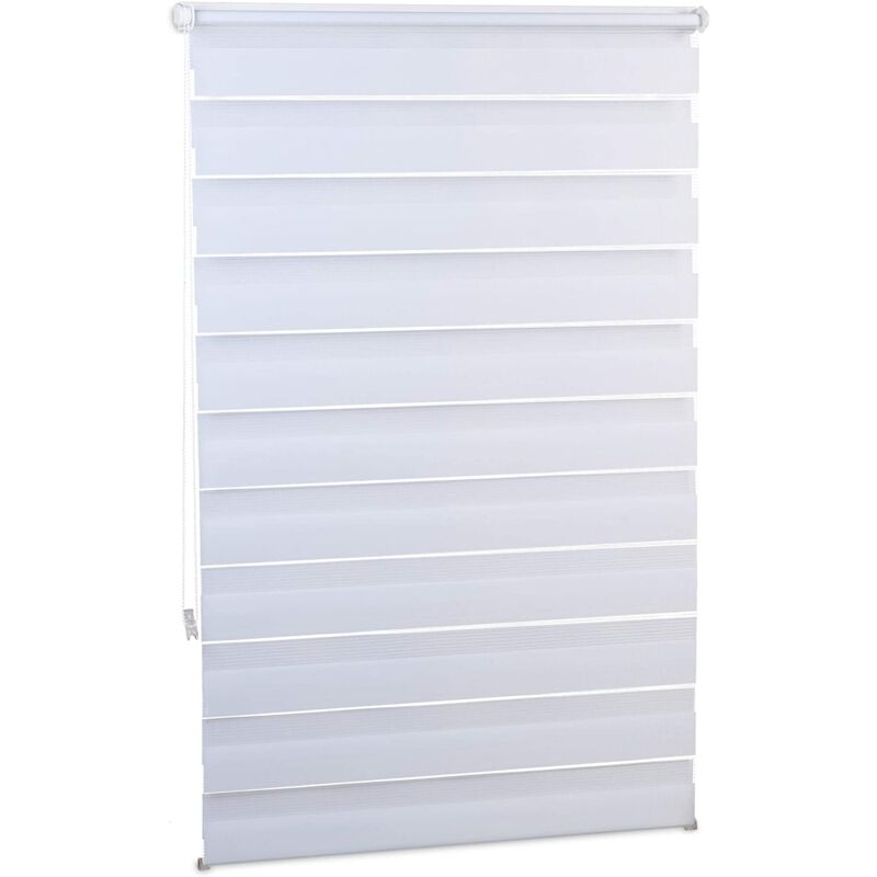 foto del prodotto helloshop26 tenda a rullo setacciante bifacciale senza foratura 110 x 150 cm bianco 1300025395