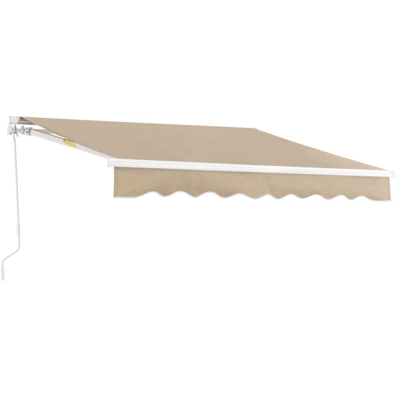 foto del prodotto helloshop26 tenda da sole con manovella 250 x 200 cm beige 030008298