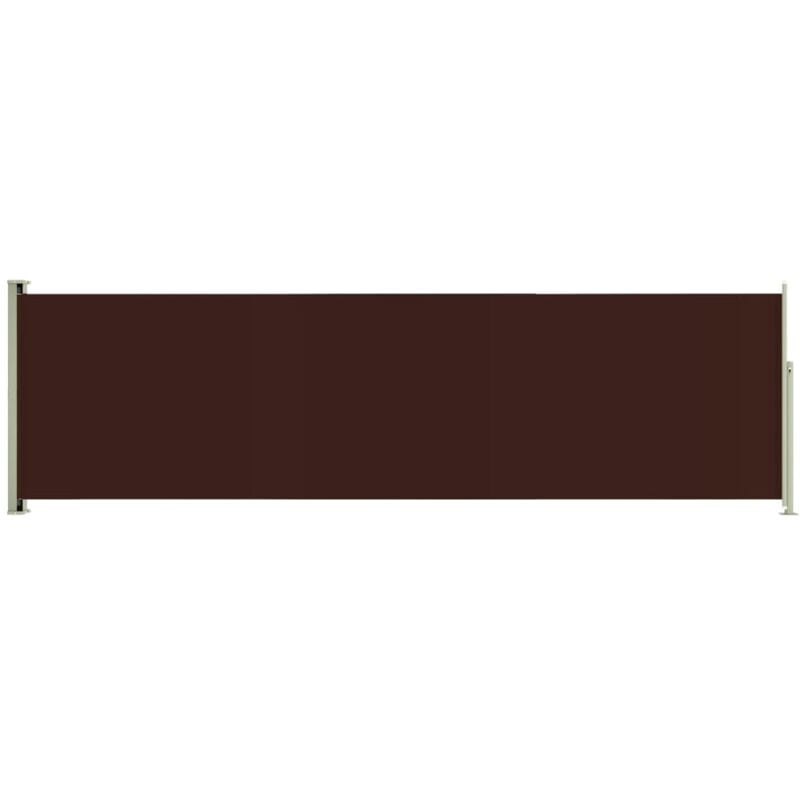 foto del prodotto helloshop26 tenda da sole parasole laterale retrattile per patio giardino terrazza balcone schermo di protezione visiva 180 x 600 cm marrone