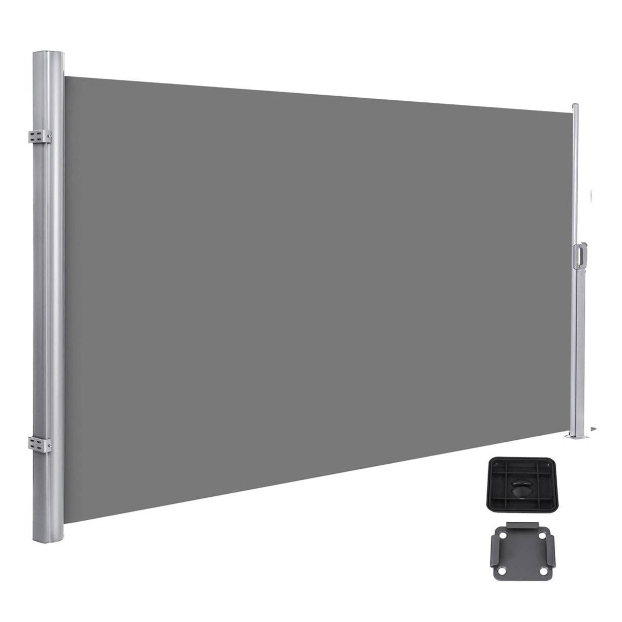 foto del prodotto helloshop26 tenda laterale frangivista retrattile schermo parasole per balcone patio terrazza e giardino con fissaggio a terra protezione privacy