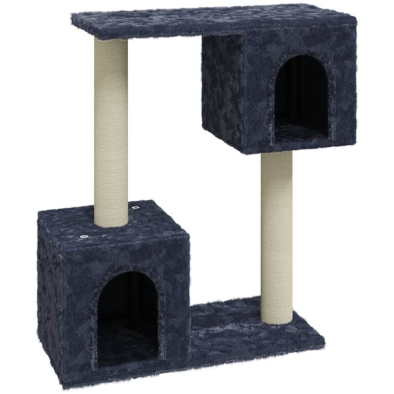foto del prodotto helloshop26 tiragraffi per gatti, giocattolo per arrampicata su torre, tiragraffi, piattaforma da arrampicata con tiragraffi in sisal scuro, 60 cm,