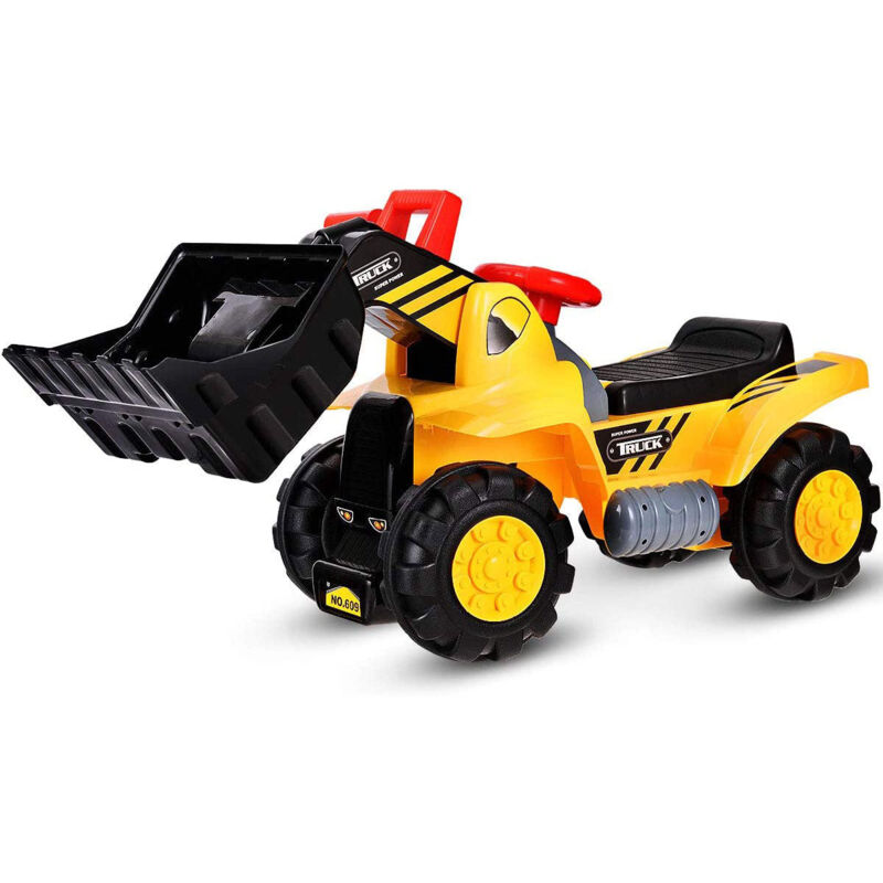 foto del prodotto helloshop26 trattore per bambini, escavatore manuale vocale a quattro pneumatici per giocattoli per bambini