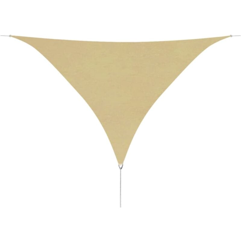 foto del prodotto helloshop26 vela ombreggiante per ombrellone in tessuto oxford triangolare 3,6 x 3,6 x 3,6 mt beige