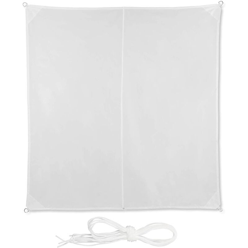 foto del prodotto helloshop26 vela ombreggiante quadrata 3 x 3 m bianca