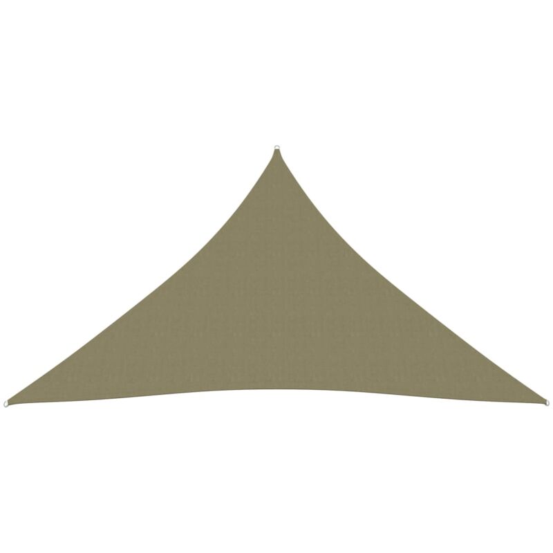foto del prodotto helloshop26 vela parasole in tessuto oxford triangolare 4 x 5 x 5 m beige