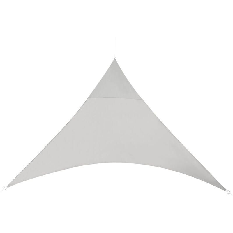 foto del prodotto helloshop26 vela parasole triangolare in poliestere poliuretano 400 x 400 x 400 cm grigio chiaro