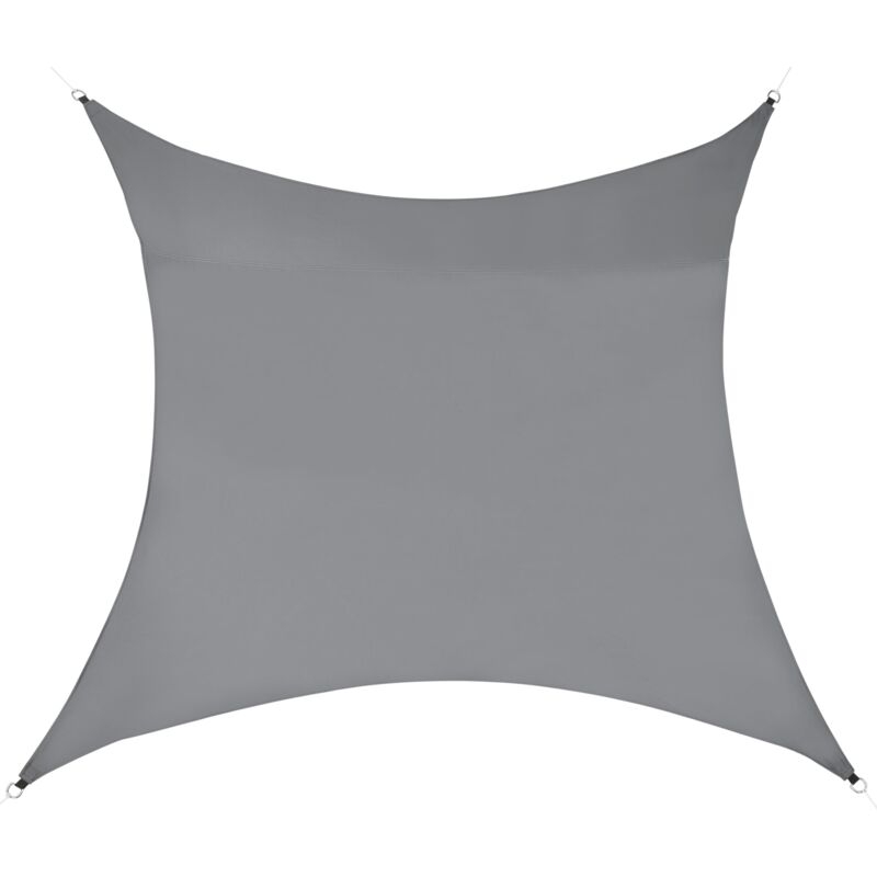 foto del prodotto helloshop26 vela protettiva ombreggiante in poliestere poliuretano quadrata 2x2 m grigio scuro