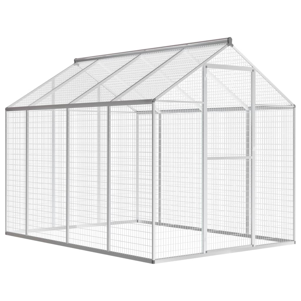 foto del prodotto helloshop26 voliera da esterno struttura in alluminio 242 cm uccelli 020000058