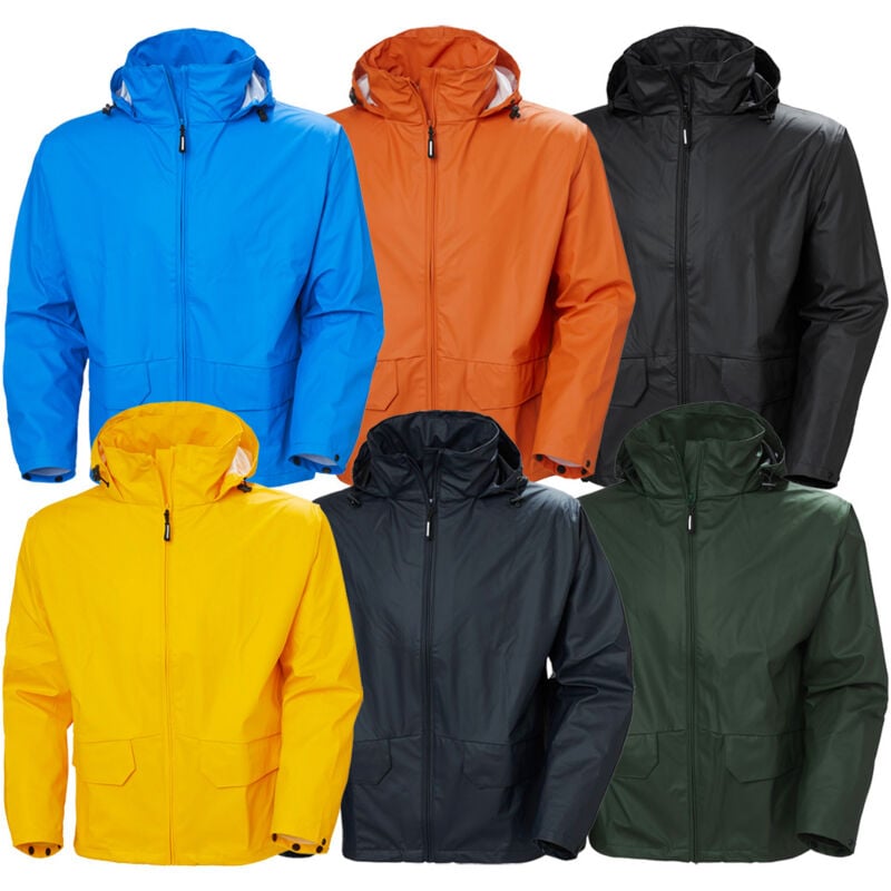 foto del prodotto helly hansen giacca impermeabile da lavoro voss rain jacket l verde