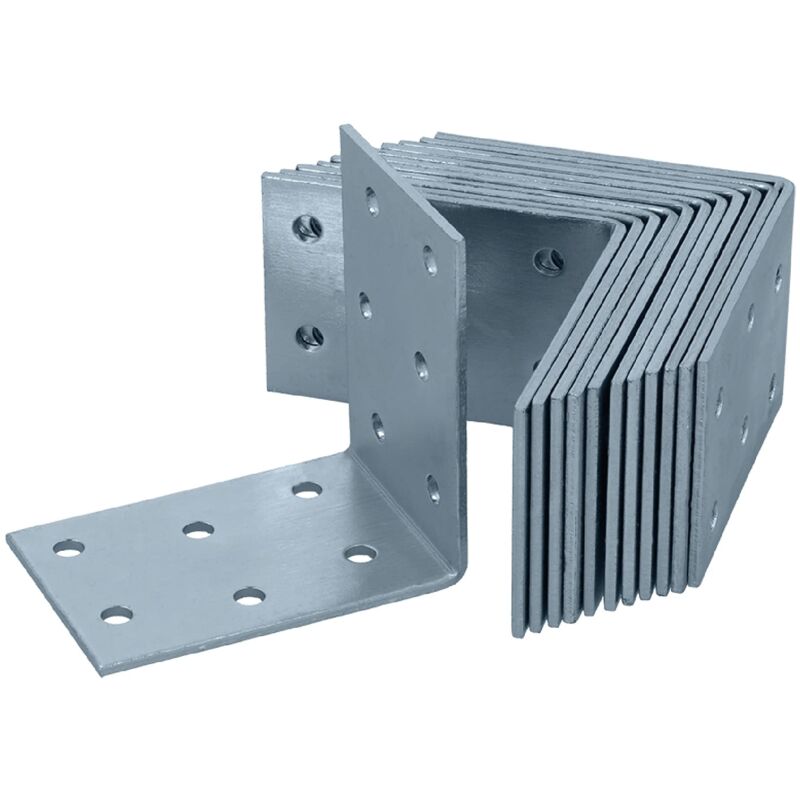 foto del prodotto helpmate 12 pezzi angolo piastra forata 60 x 60 x 40 mm connettore angolare zincato galvanicamente blu passivato connettore in legno con