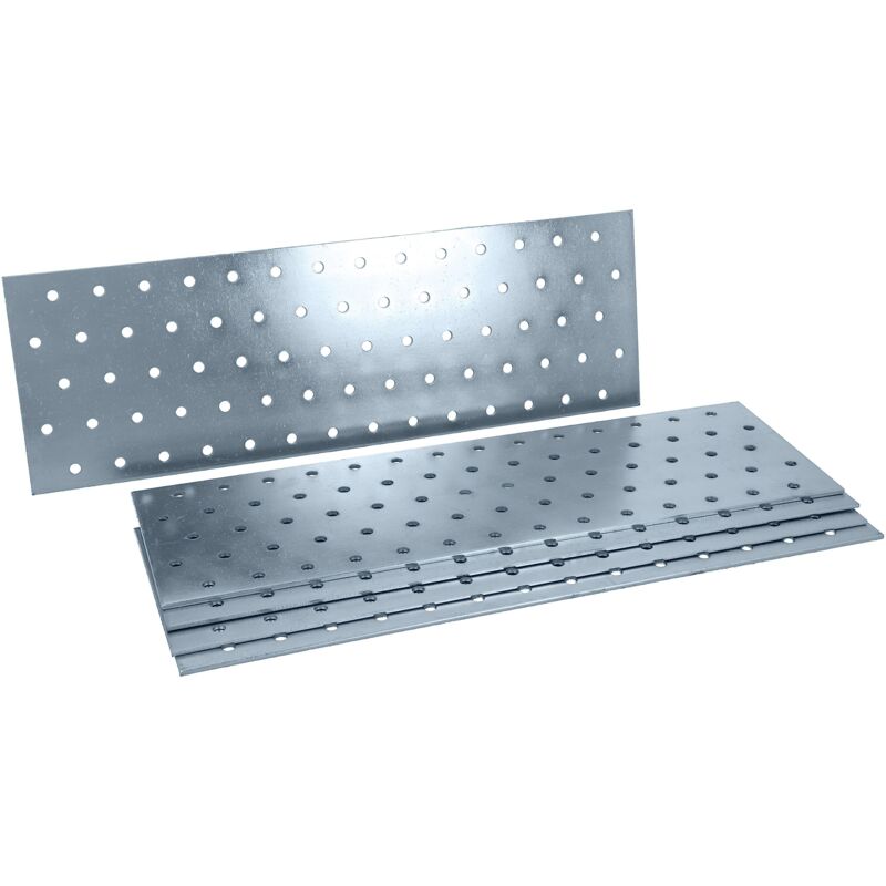 foto del prodotto helpmate 6 pezzi piastrine forate 100x300 mm connettore piatto galvanizzato blu senza cromo vi giunzione per legno con protezione corrosiva