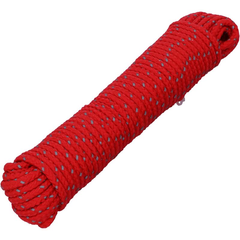 foto del prodotto helpmate corda in nylon 5 mm rosso riflettente corda multiuso per fai da te e per attivit all aperto adatta come corda di tensione, corda per