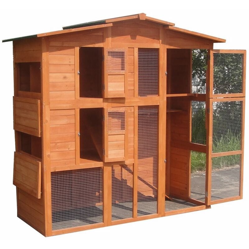 foto del prodotto hen house rabbit house hutch coniglio hutch free run wood cage stable