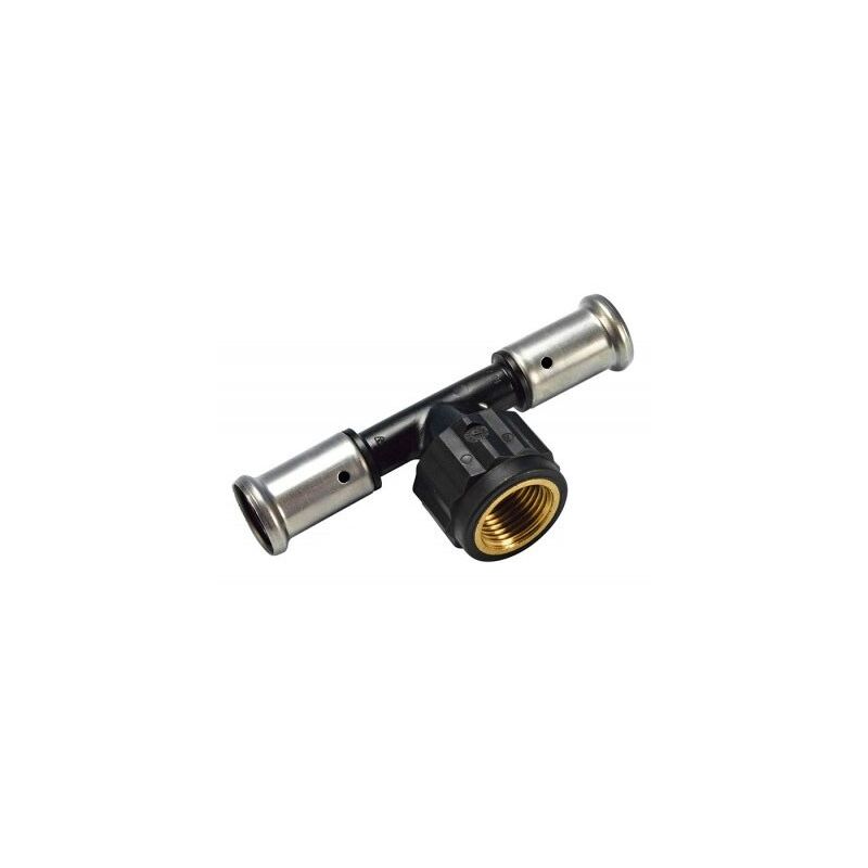 foto del prodotto henco 13pk raccordo tee femmina 20x1 2 f x 20 mm pvd a pressare 13pk200420