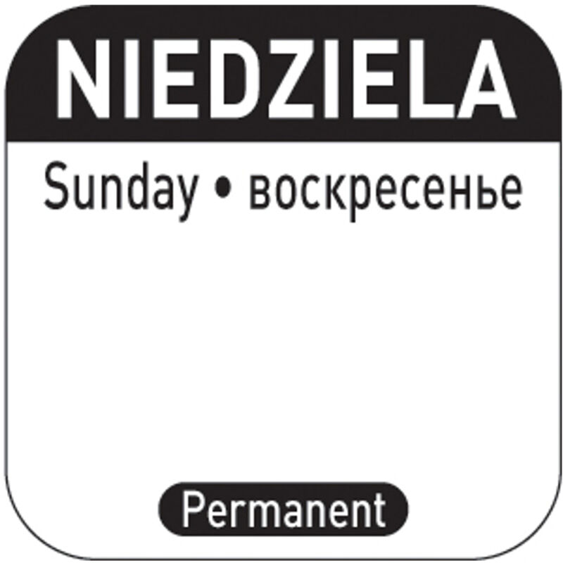 foto del prodotto hendi adesivi sicurezza alimentare per contenitori riutilizzabili sunday pl ru en 1000 pz. 850138