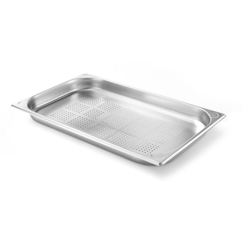 foto del prodotto hendi contenitore gastronorm, gn 1 1, solo con fondo perforato, contenitore gn, impilabile, bordi arrotondati, resistente alla temperatura da 40 a