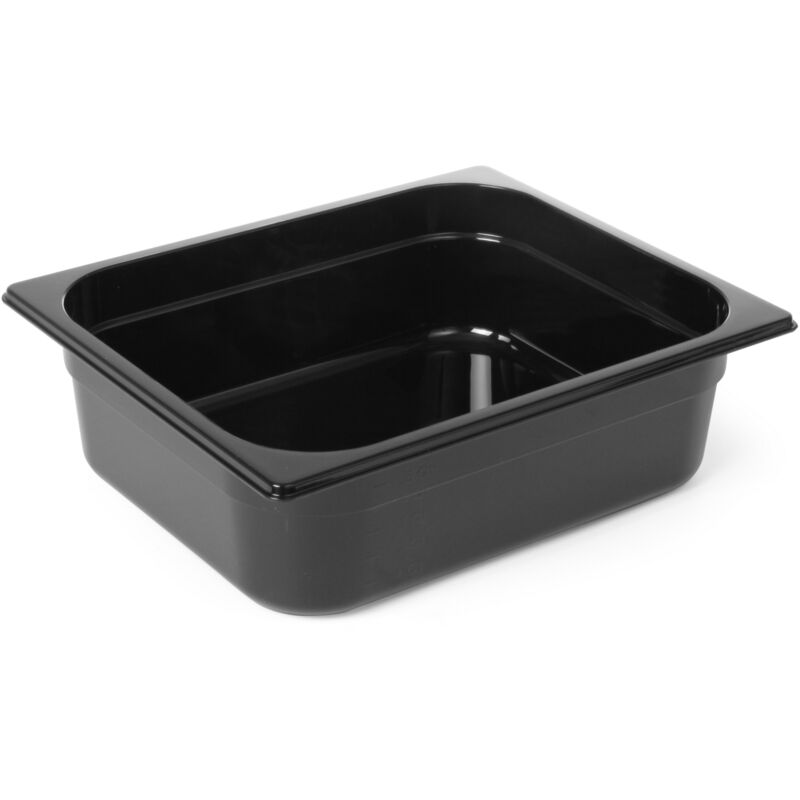 foto del prodotto hendi contenitore in policarbonato nero gn 1 2 altezza 65 mm 862438