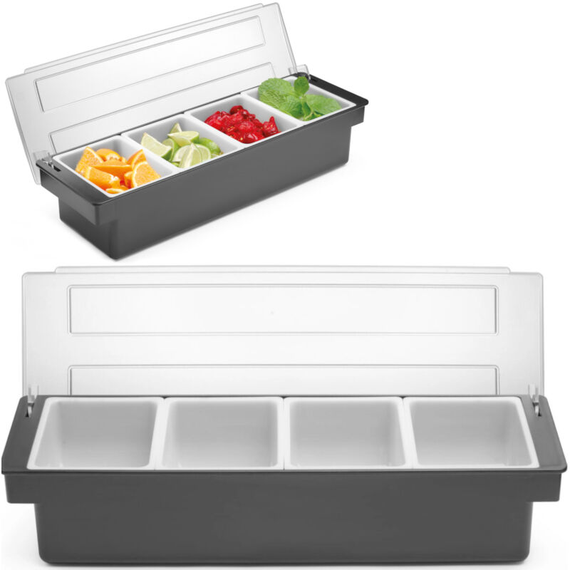 foto del prodotto hendi contenitore organizer barista per accessori per drink e cocktail 4 inserti