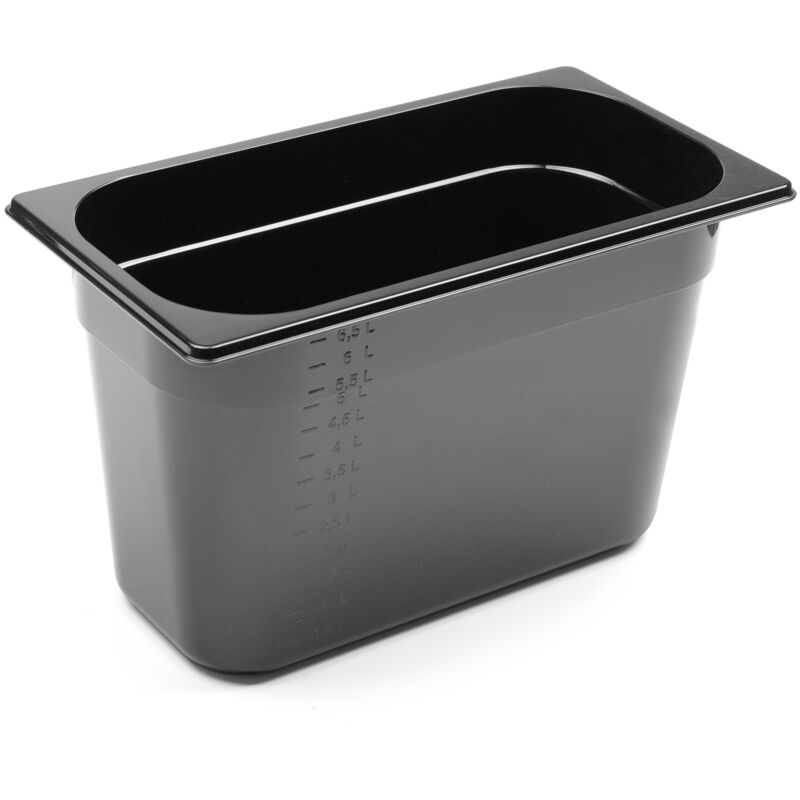 foto del prodotto hendi contenitore per ristorazione gn 1 3 in policarbonato nero 325x176x200mm 7,8 l 862506
