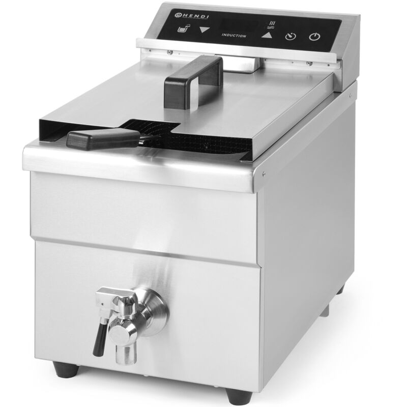 foto del prodotto hendi friggitrice a induzione kitchen line 8l 215012 con rubinetto