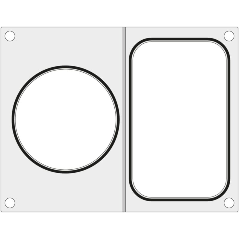 foto del prodotto hendi matrice per saldatrice per vassoio senza divisione 178x113 mm contenitore dia. 115 mm 805657